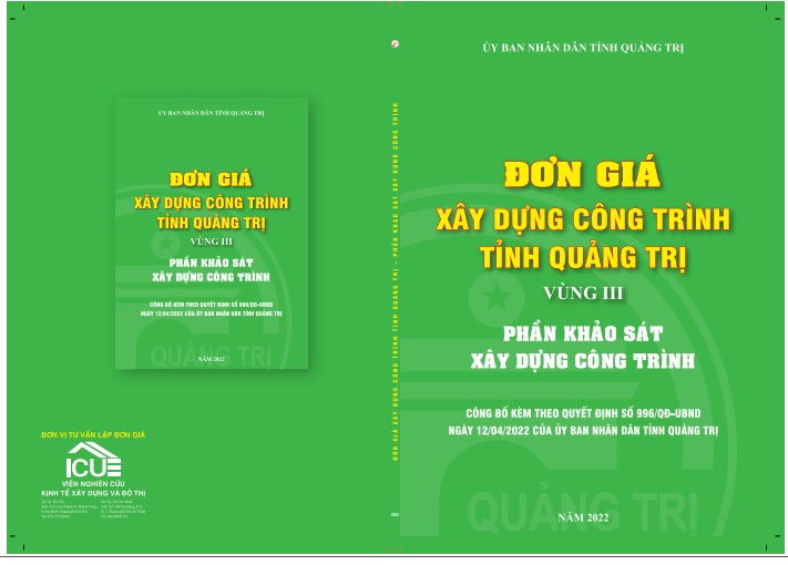 Đơn giá khảo sát tỉnh Quảng Trị quyết định 996/QĐ-UBND