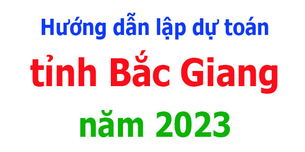 lập dự toán tỉnh Bắc Giang năm 2023