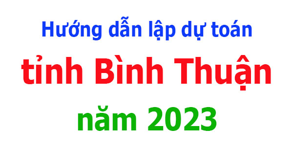 lập dự toán tỉnh Bình Thuận năm 2023