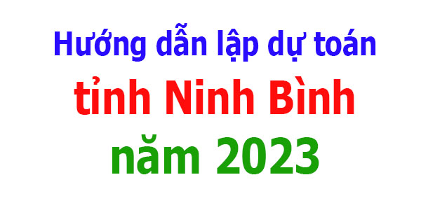 lập dự toán tỉnh Ninh Bình năm 2023
