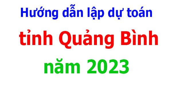 lập dự toán tỉnh Quảng Bình năm 2023