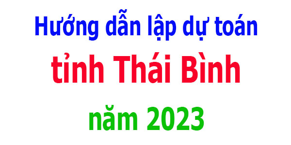 lập dự toán tỉnh Thái Bình năm 2023