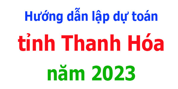 lập dự toán tỉnh Thanh Hóa năm 2023