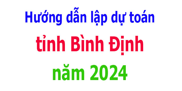 Hướng dẫn lập dự toán tỉnh Bình Định năm 2024