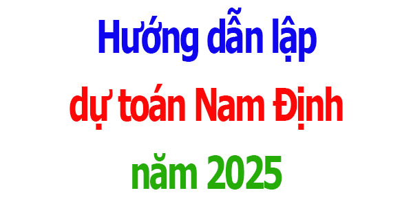 Hướng dẫn lập dự toán tỉnh Nam Định năm 2025