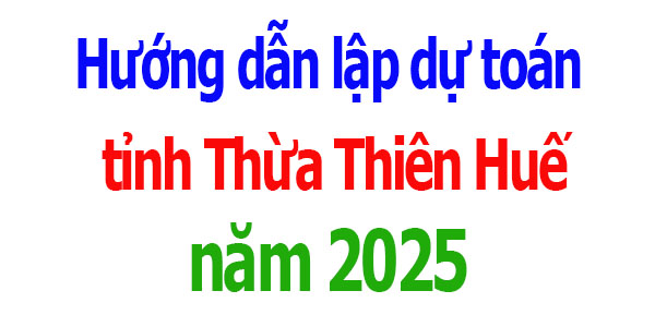 Hướng dẫn Lập dự toán tỉnh Thừa Thiên Huế năm 2025