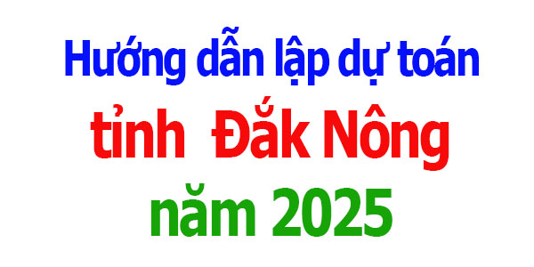 Hướng dẫn lập dự toán tỉnh Đắk Nông năm 2025