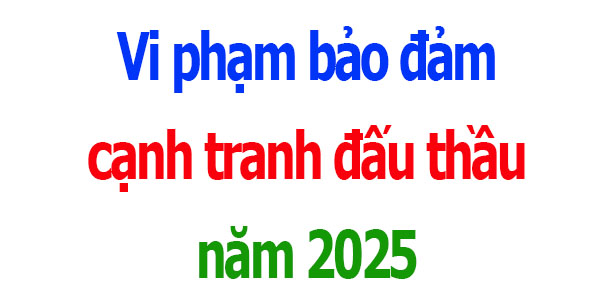 Vi phạm bảo đảm cạnh tranh trong đấu thầu