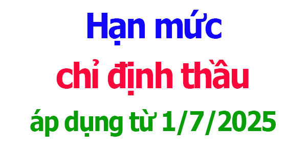Hạn mức chỉ định thầu áp dụng từ 1/7/2025