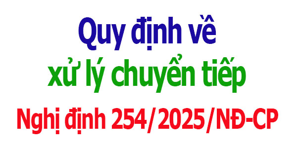 Quy định về xử lý chuyển tiếp Nghị định 254/2025/NĐ-CP