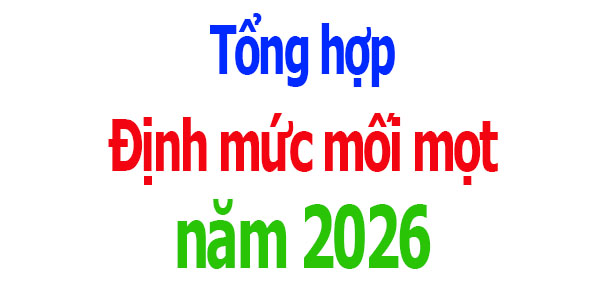 Định mức mối mọt năm 2026