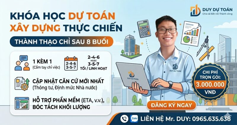 học dự toán xây dựng công trình năm 2026